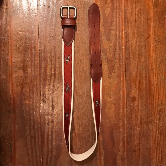 {J.Crew} Red Mallard Duck Canvas Belt - Picture 4 of 7